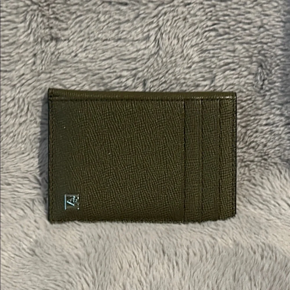 MCM Unisex Green Leather Wallet Compact Design